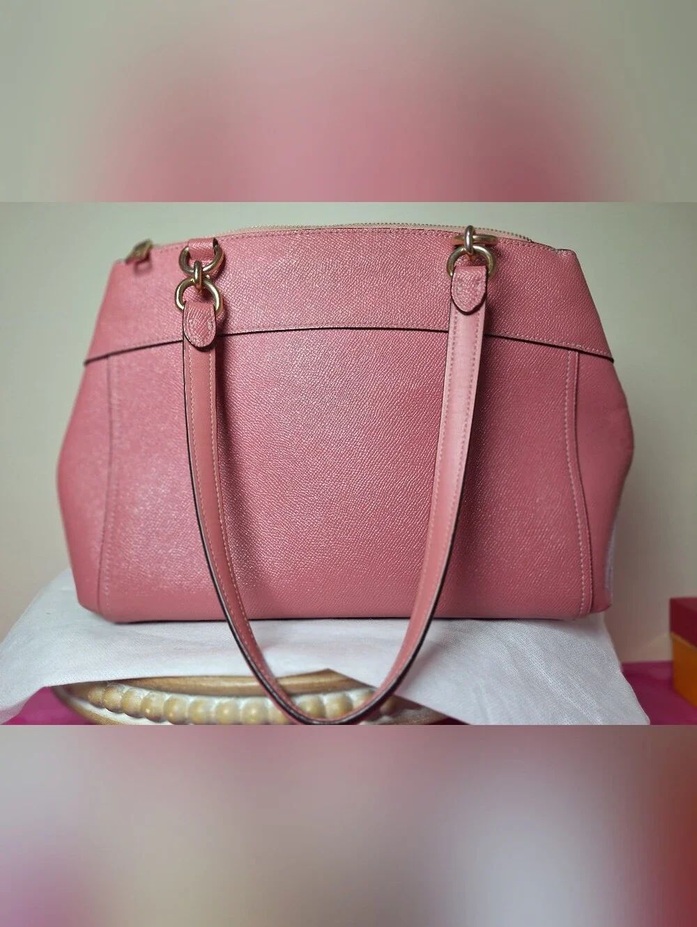Coach Mini Christie Peony Pink EUC